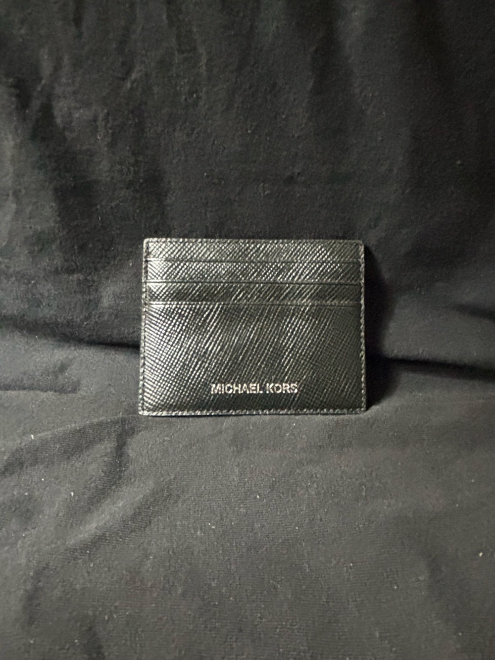 Michael Kors Black Saffiano Leather Slim Card Case